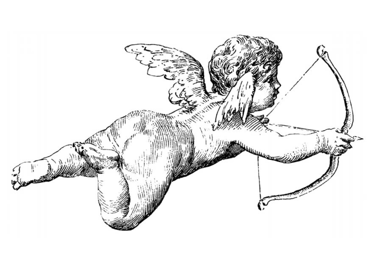 750x531 Coloring Page Cupid