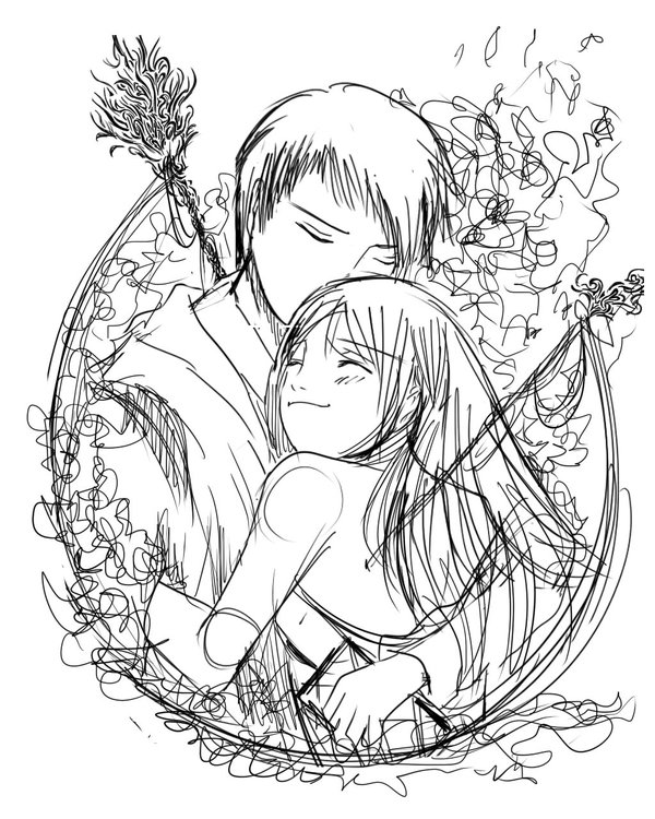 600x750 Cupid's Arrow Sketch By Shirua