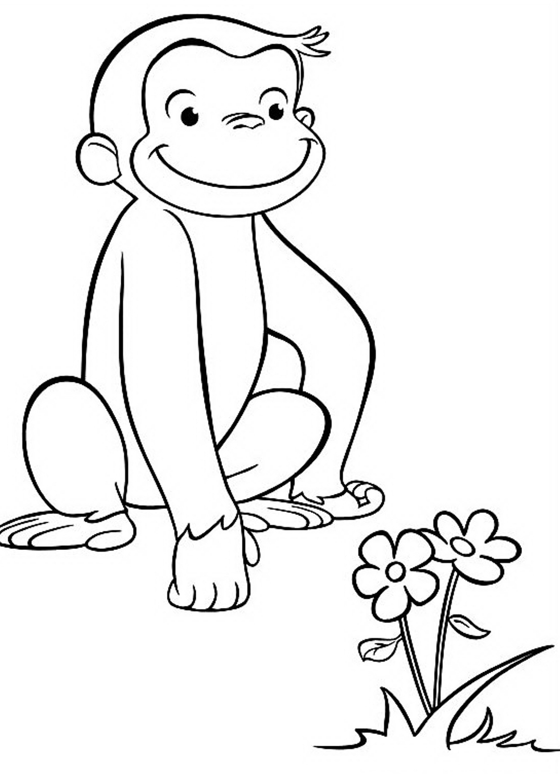 1150x1589 Curious George Drawing Curious George Printables Pbs Kids