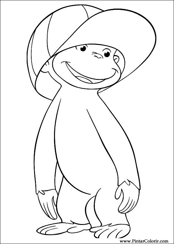 567x794 Drawings To Paint Amp Colour Curious George