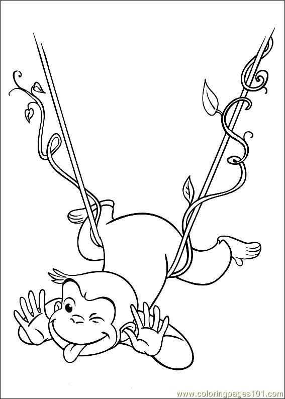 567x794 Curious George 28 Coloring Page