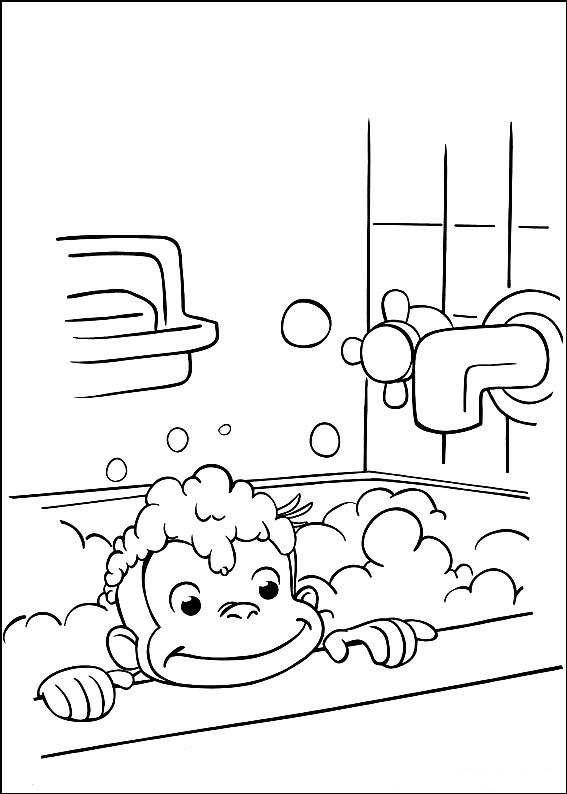 567x794 Curious George Coloring Page