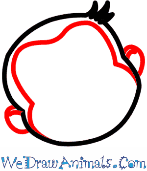 300x350 How To Draw Curious George