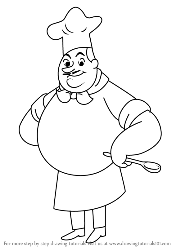 567x800 Learn How To Draw Chef Pisghetti From Curious George (Curious