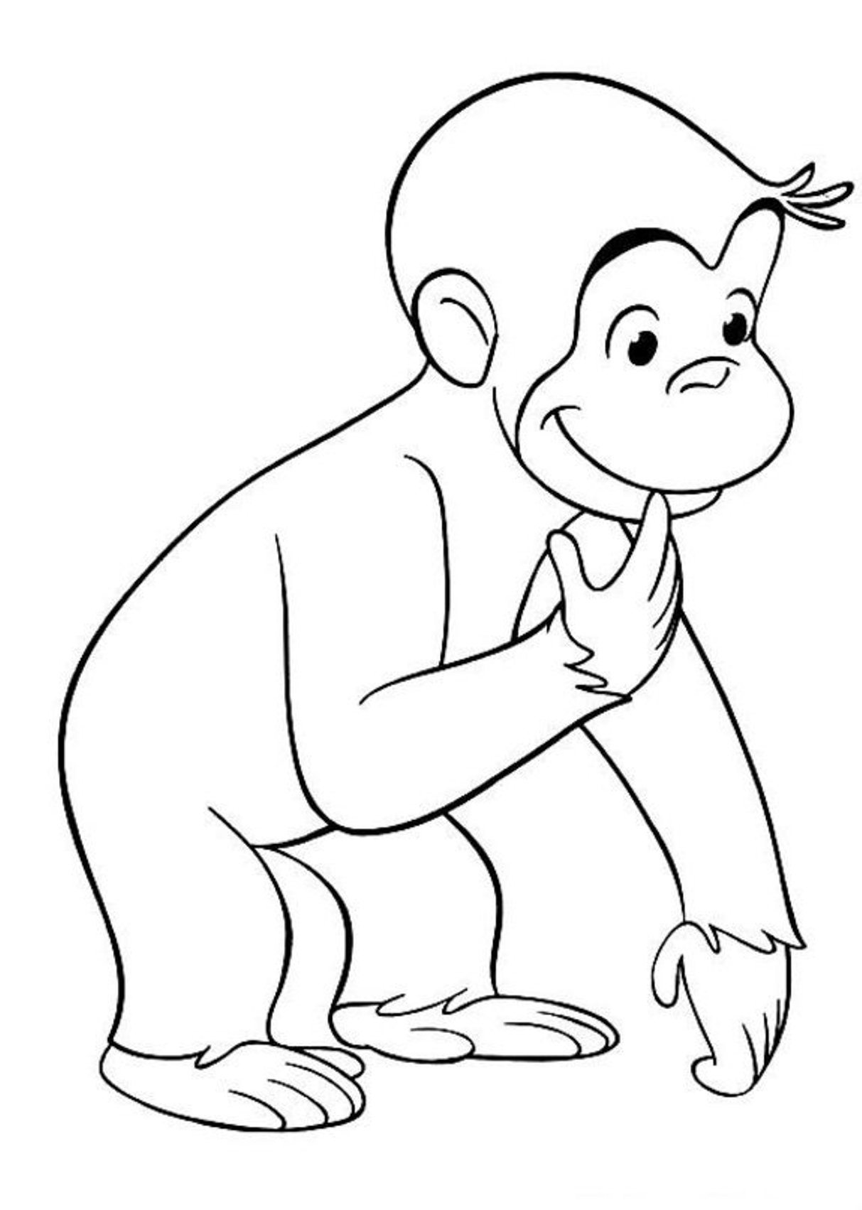 1213x1703 The Adorable Curious George Coloring Pages For Your Kids