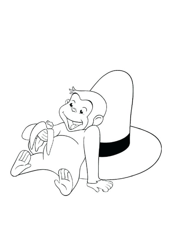 580x788 Curious George Coloring Sheet Curious Birthday Coloring Pages