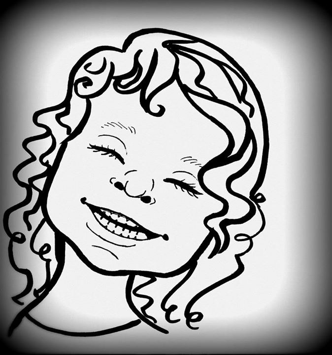 674x720 Curly Hair Caricature By Caricatures By Dali