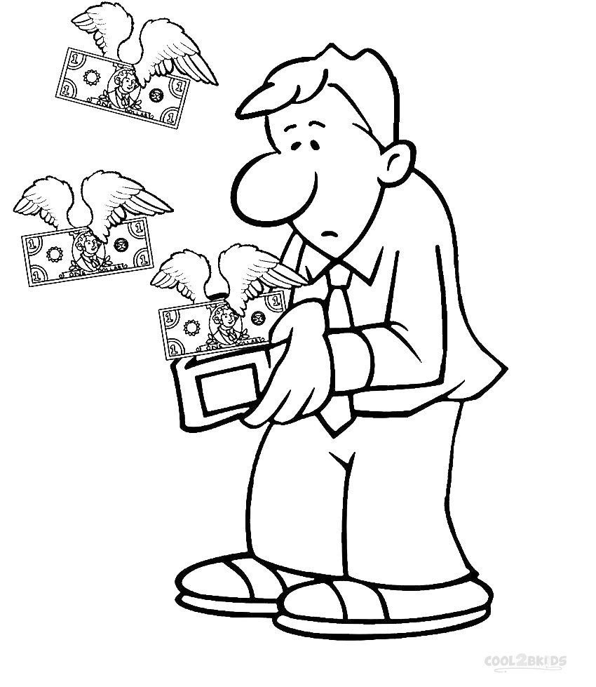 850x979 Printable Money Coloring Pages For Kids Cool2bkids