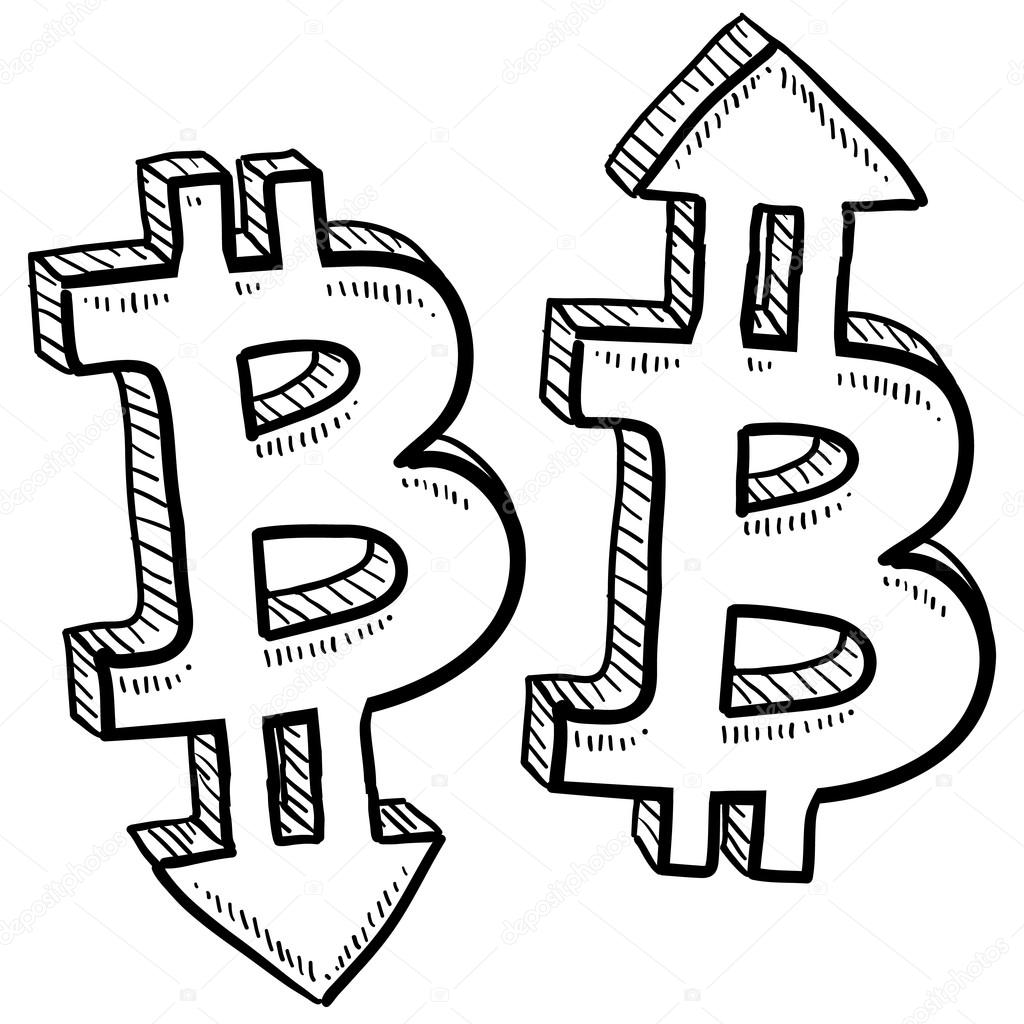 1024x1024 Bitcoin Currency Value Sketch Stock Vector Lhfgraphics