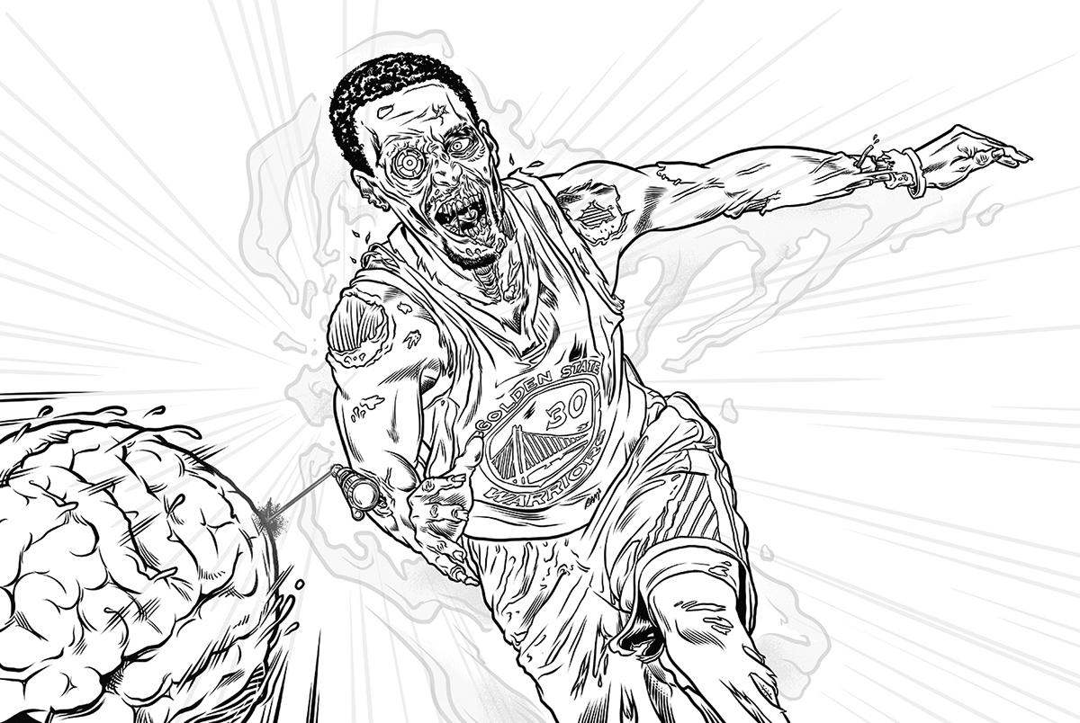 1200x804 Stephen Curry The Zombie Sniper On Behance