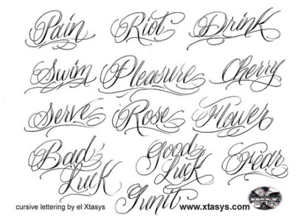 600x450 Cursive Letters For Tattoos Gallery