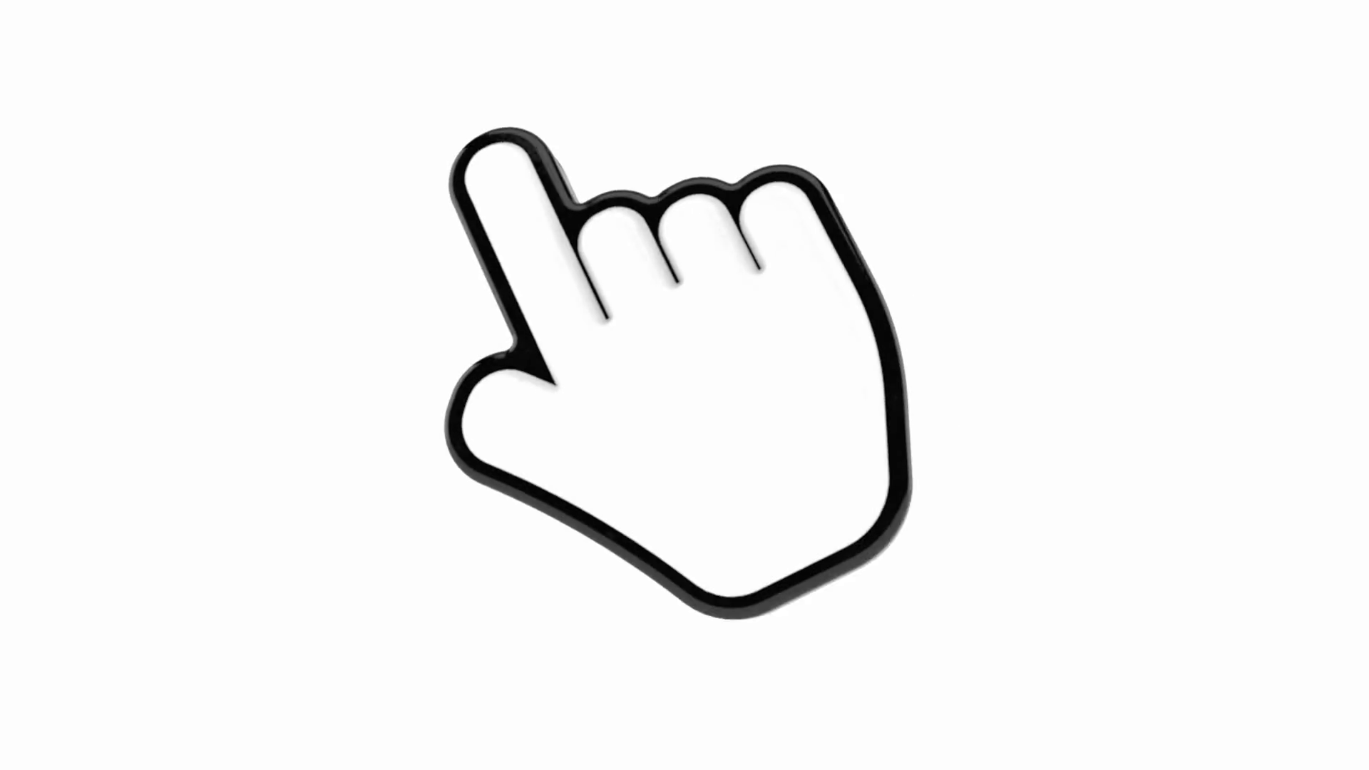 1920x1080 Cursor Click Isolated On White Background Stock Video Footage