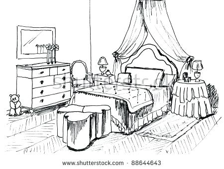 450x340 Kids Bedroom Drawing Bunk Beds Bedroom Window Curtains Night