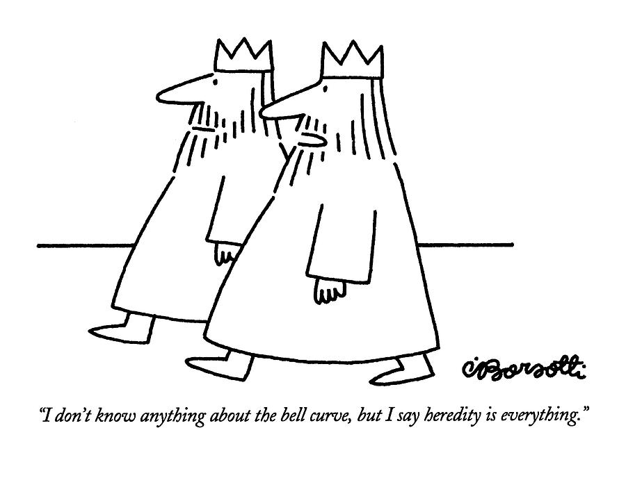 900x688 I Don'T Know Anything About The Bell Curve Drawing By Charles Barsotti