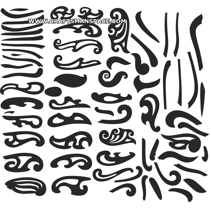 800x800 Set Of French Curve Templates