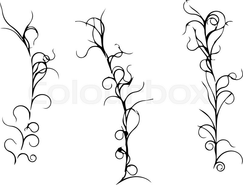 800x609 Hand Drawn Curve Set Vector On White 3 Stock Vector Colourbox
