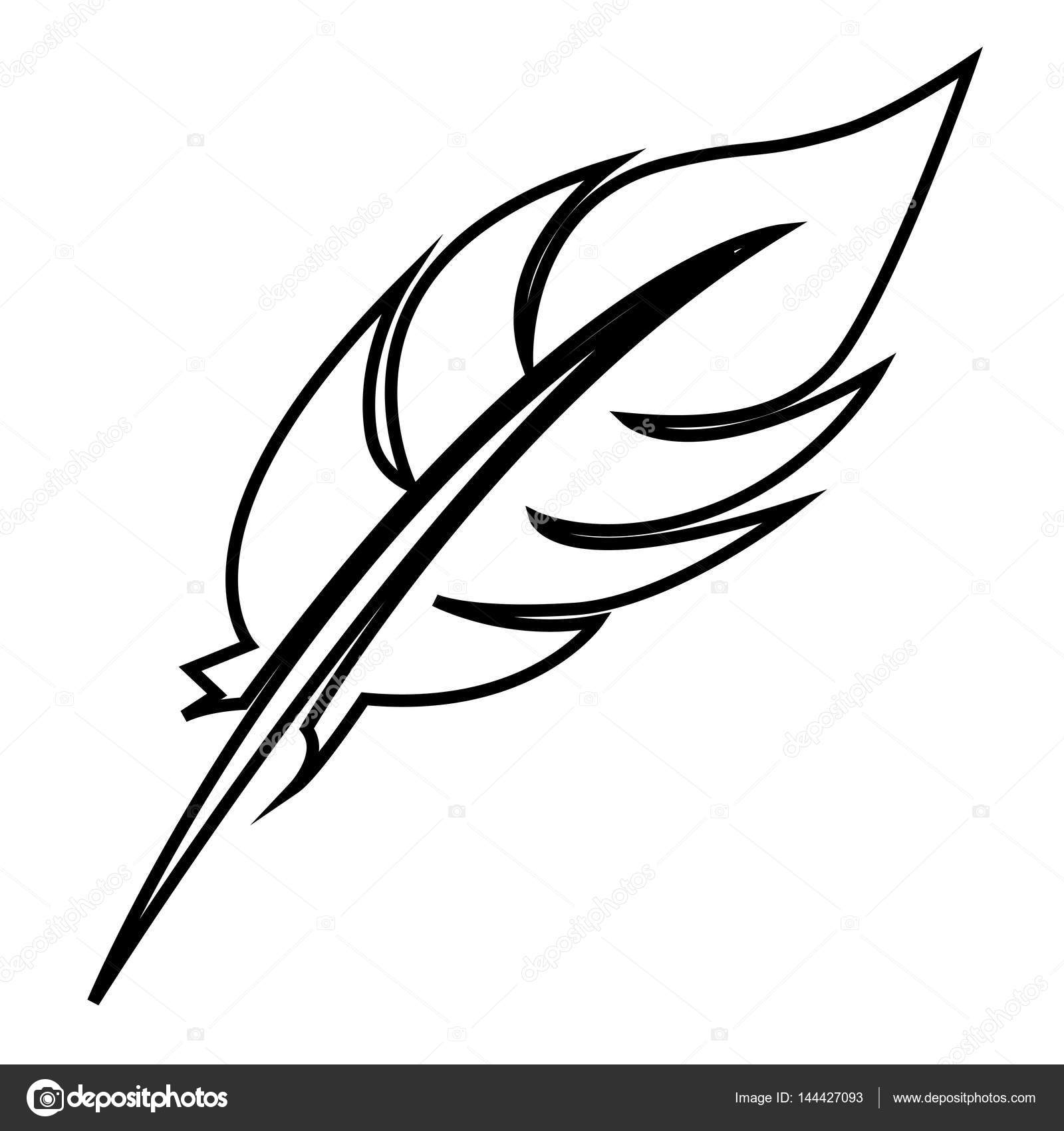 1600x1700 White Figure Feather Icon Stock Stock Vector Grgroupstock