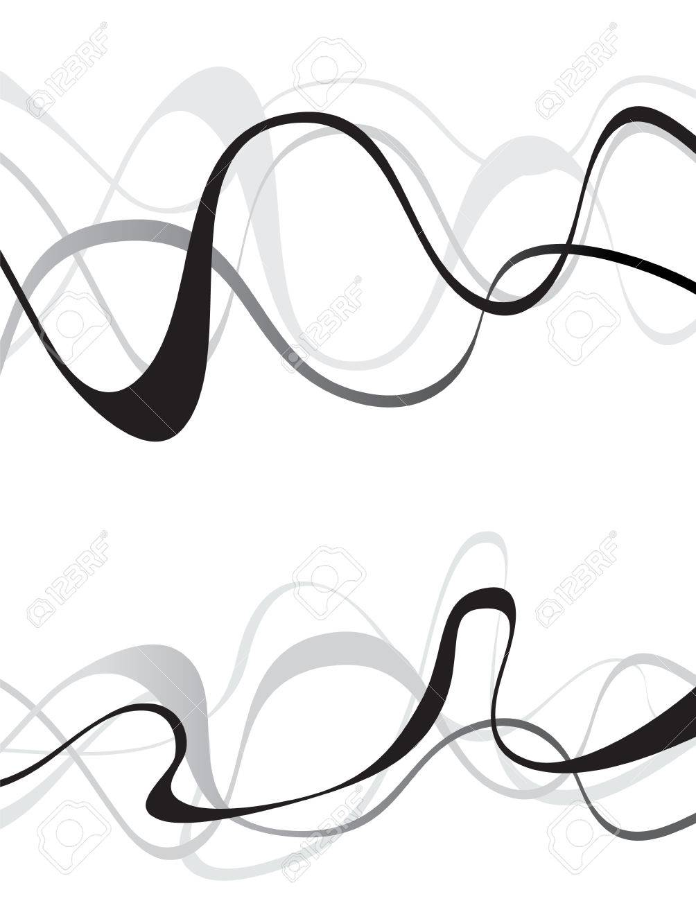 1004x1300 Abstract Art Vector. Abstract Background With Curvy, Curved Lines