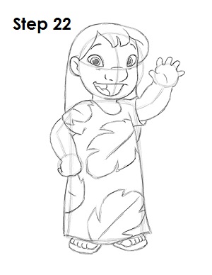 300x388 How To Draw Lilo (Lilo Amp Stitch)