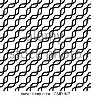 300x320 Monochromatic Seamless Curved Line Pattern Design Stock Vector Art