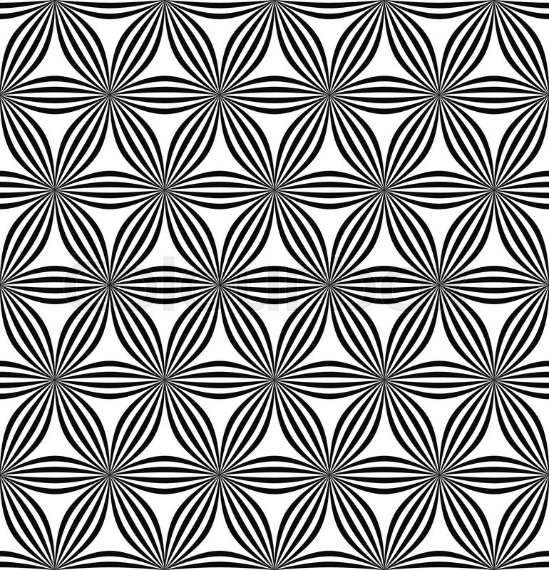 770x800 Seamless Abstract Geometric Hexagonal Curved Line Pattern Stock