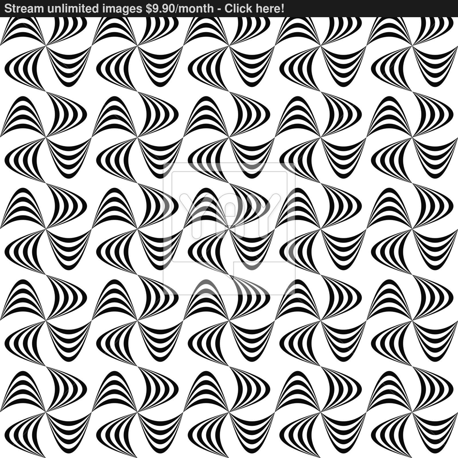 1600x1600 Seamless Monochrome Curved Line Pattern Design Vector