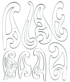 236x274 French Curves Ruler Drawing Templates