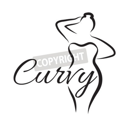 400x399 Vector Of Plus Size Woman. Curvy Woman