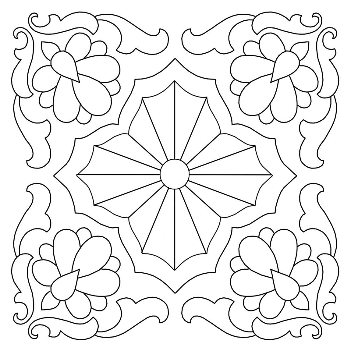 1152x1152 Quilting Design From Cushion Embroidery Transfer 3 Lots