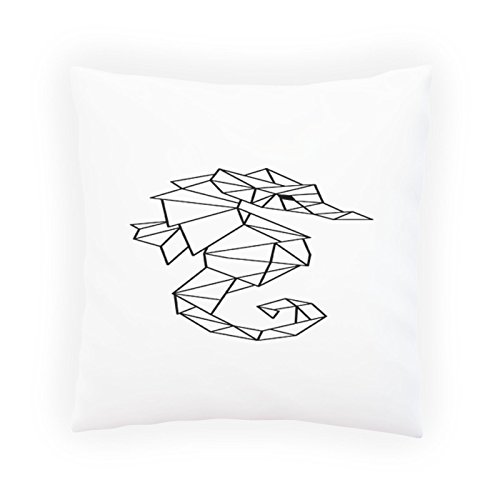 500x500 Sea Horse Ocean Geometric Decorative Pillow , Cushion Cover