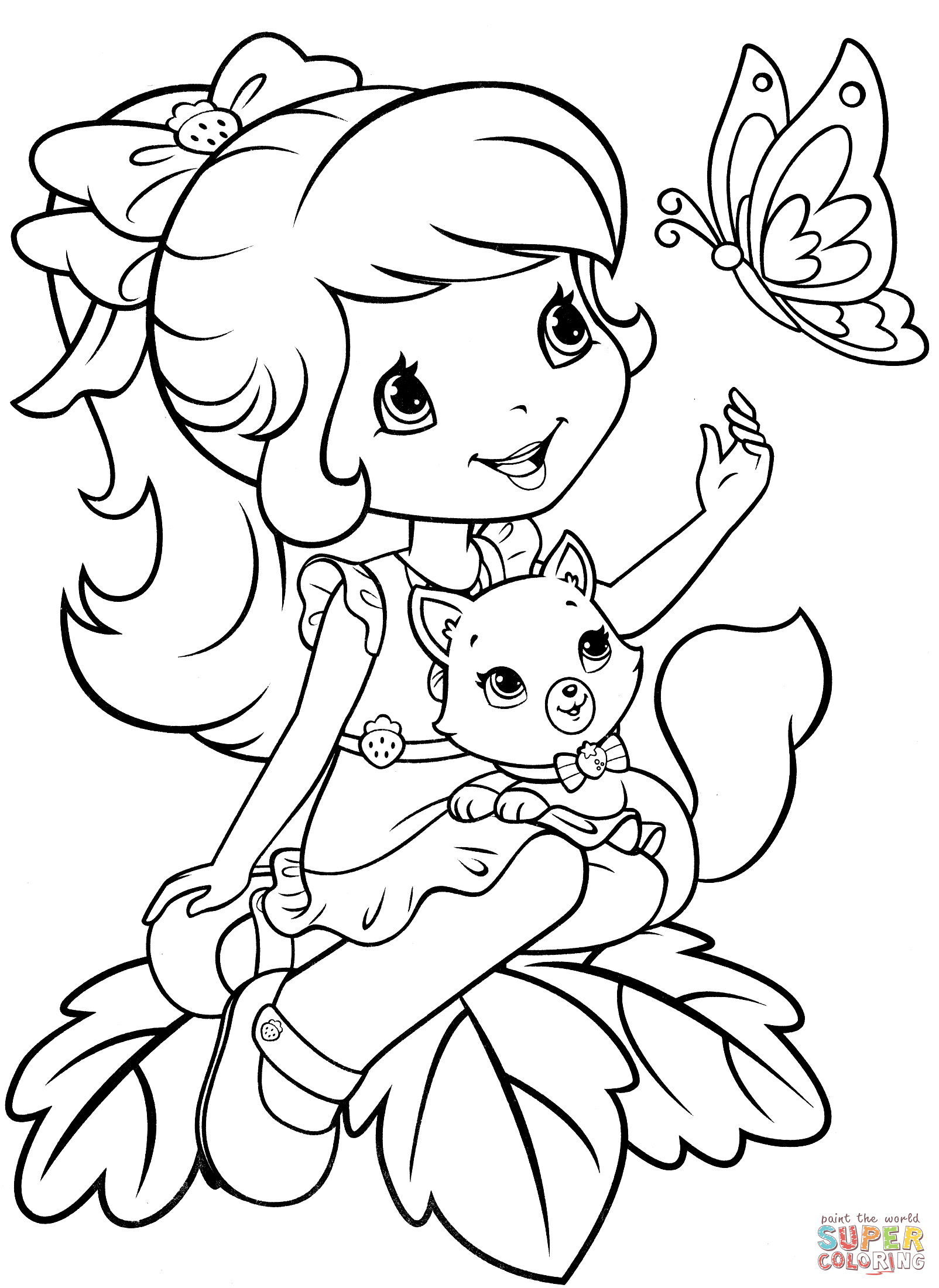 1604x2200 Strawberry Shortcake Coloring Pages Free Coloring Pages