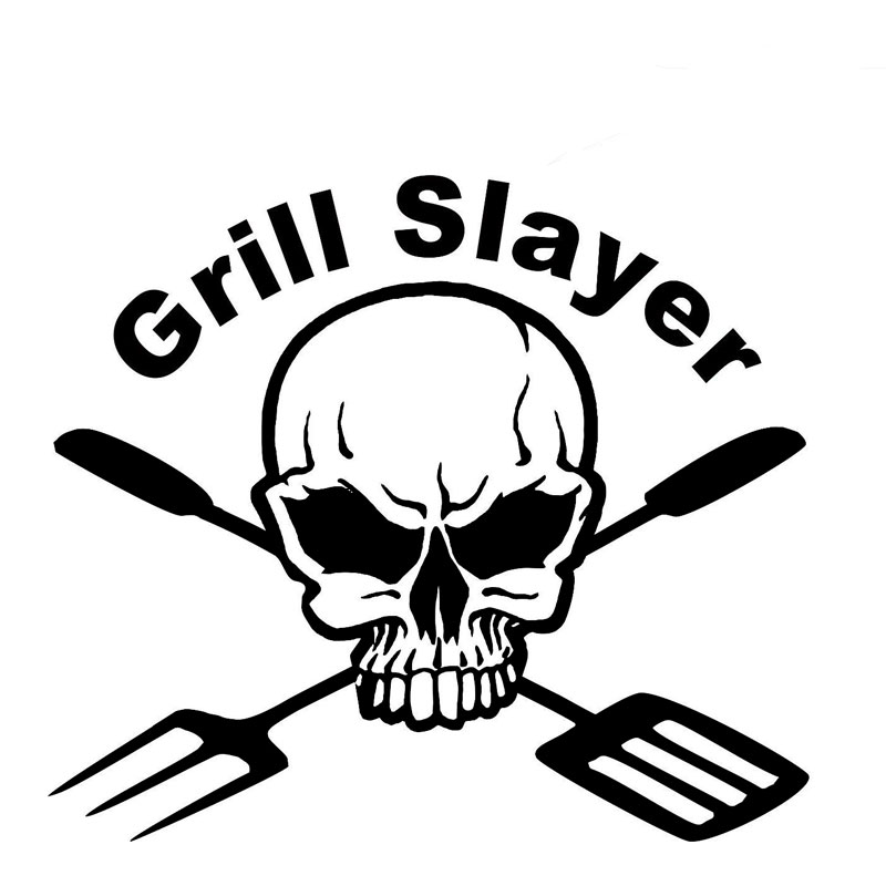 800x800 14cm12cm Bbq Grill Cooking Skull Custom Car Stickers And Decals