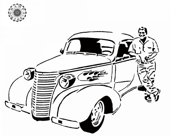 600x480 Custom Chevy Request Scroll Saw Plans N Art