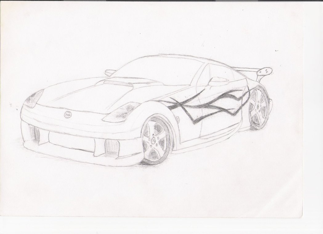 1049x762 Custom Nissan 350z Sketch By Twe4k