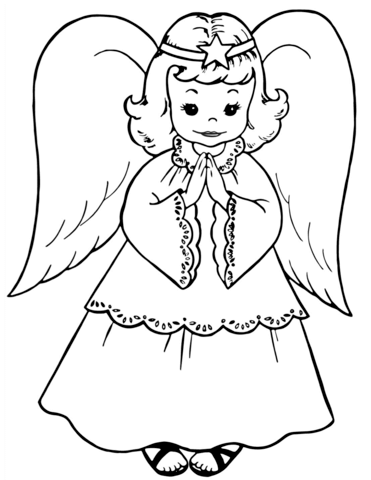 371x480 Cute Little Angel Coloring Page Free Printable Coloring Pages