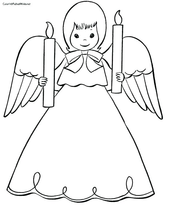 600x727 Angels Coloring Pages Print Free Angel Coloring Pages Cute Angel 5