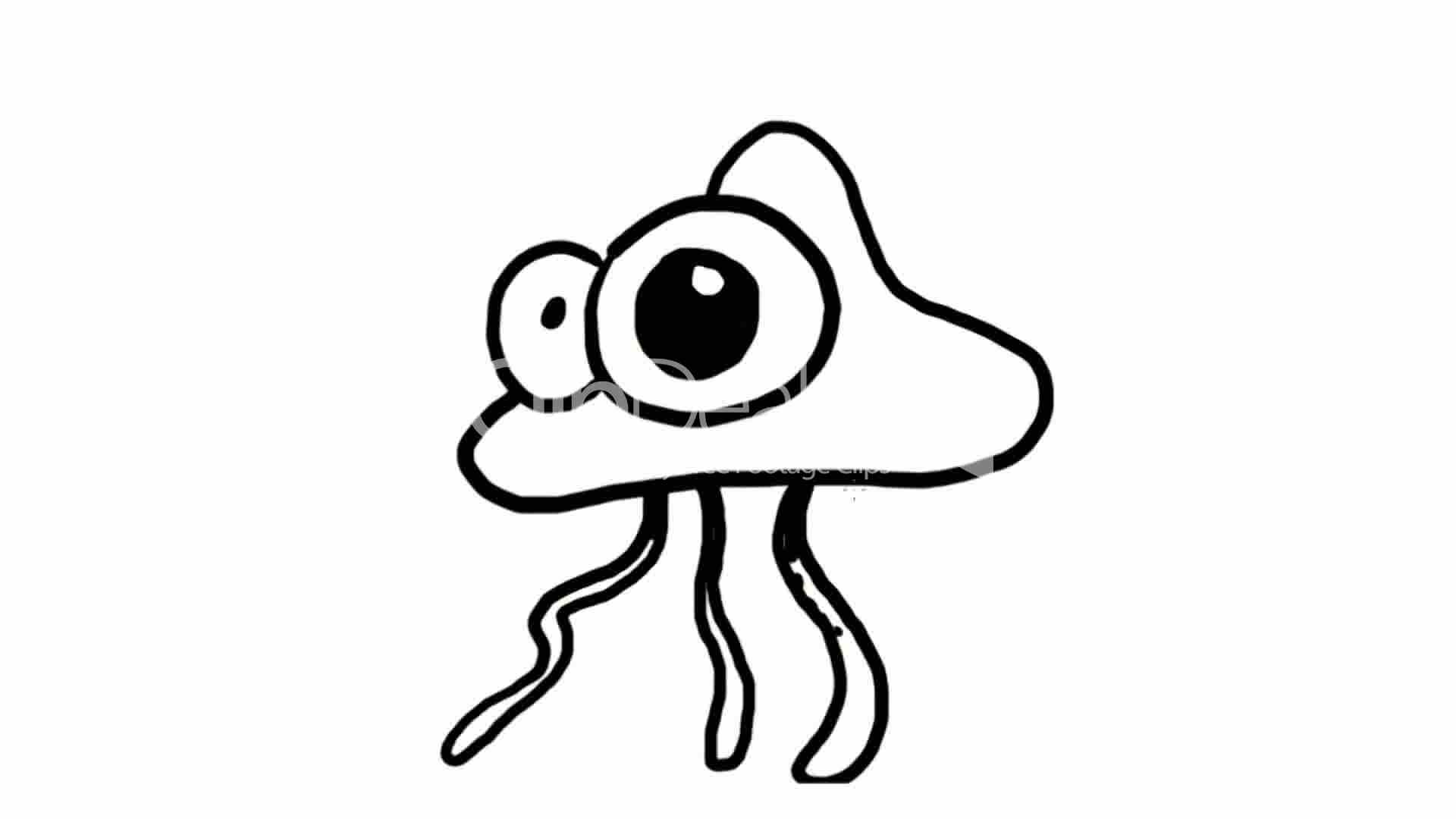 1920x1080 Stick Figure Of Octopus,squid,children Painting,hand Drawing Video