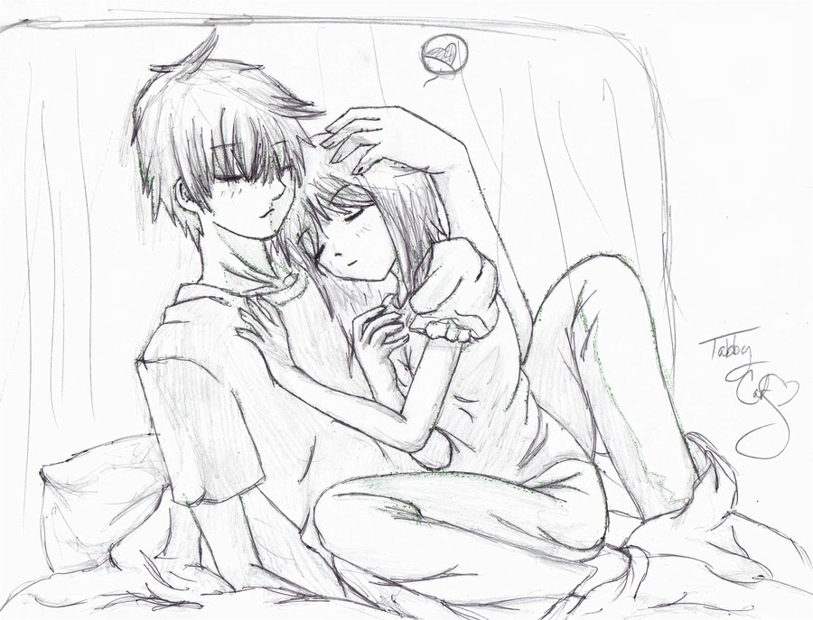 900x687 Anime Couple 2 By Kagaineko