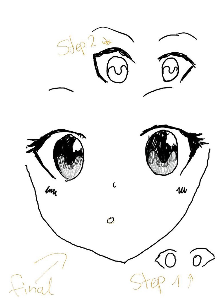 How To Draw Cute Anime Eyes Step By Step ~ Anime Eyes Step Drawings ...