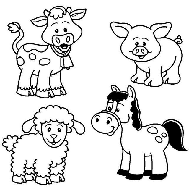 640x639 Extraordinary Animal Coloring Pages Picture Inspirations Cute Baby