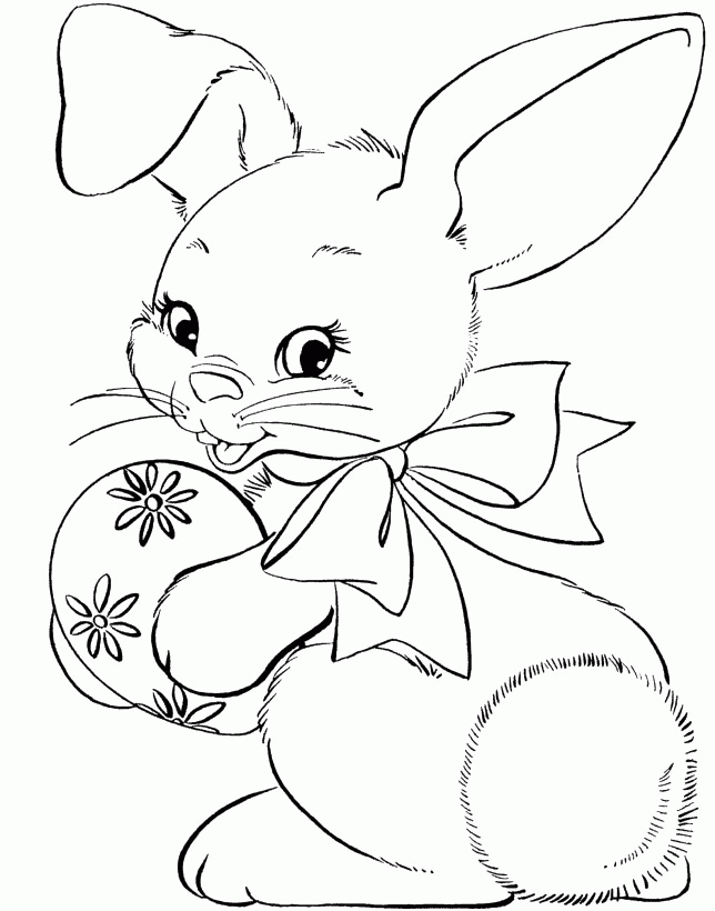 644x820 Cute Bunny Coloring Pages To Print