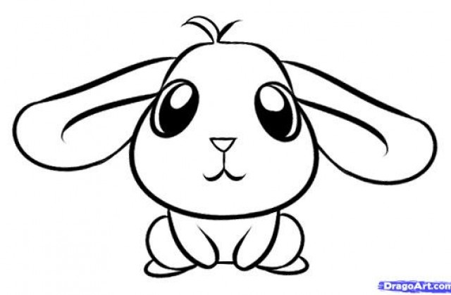 Cute Baby Bunny Drawing at GetDrawings | Free download