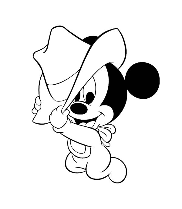600x686 Cute Baby Mickey Mouse Coloring Page Color Luna