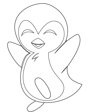 384x480 Cute Baby Penguin Coloring Page Free Printable Coloring Pages