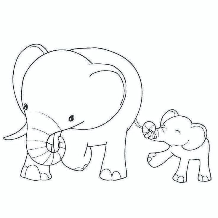 736x736 Cute Coloring Pages Of Baby Animals Baby Elephant Coloring Pages