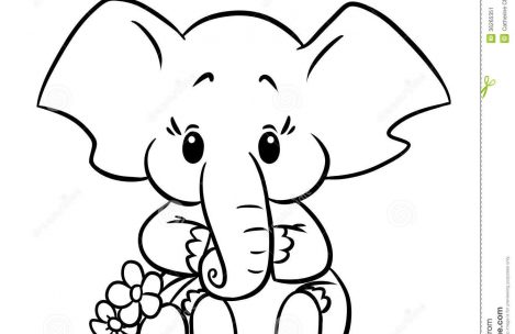 469x304 Cute Baby Elephant Coloring Pages Just Colorings