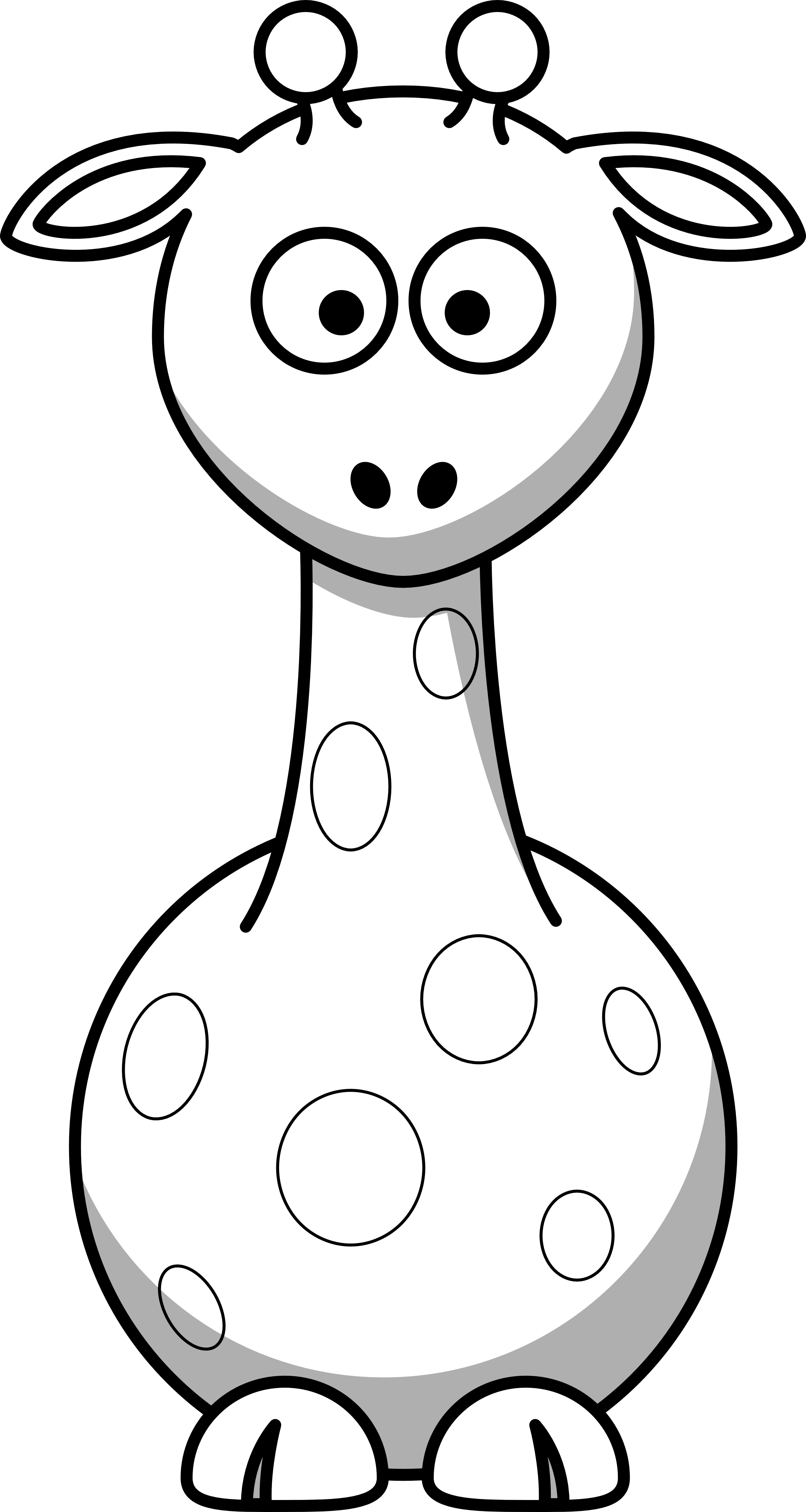 2555x4794 Smiling Giraffe Cliparts