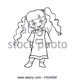 300x320 Vector Illustration Of Cute Baby Girl Taking A Bath In Tub
