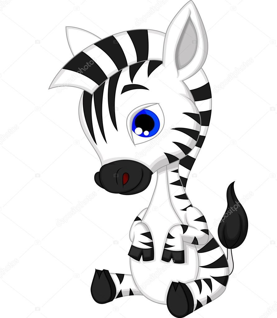 891x1024 Cute Baby Zebra Cartoon Stock Vector Tigatelu
