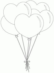 221x300 Heart Balloon Coloring Pages Heart Balloons, Bird